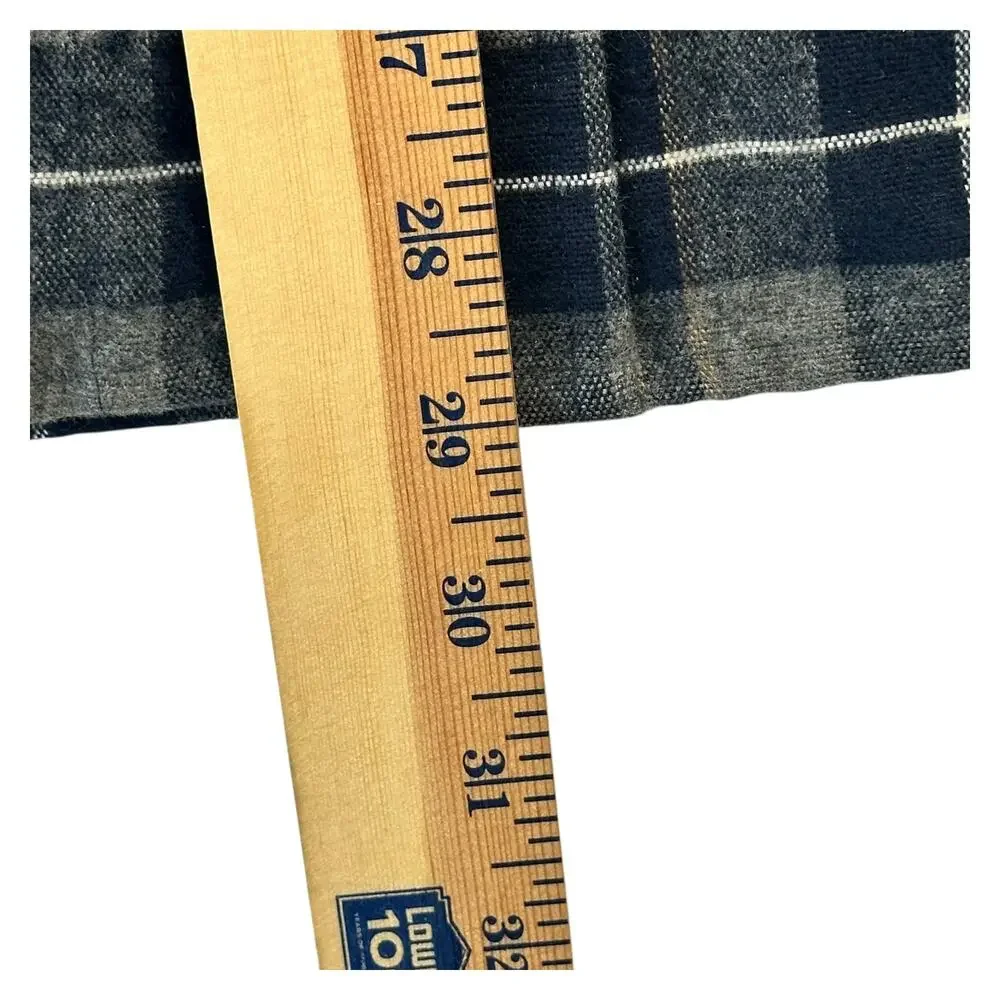 LL Bean Fleece Button Up Shirt - Blue Plaid - XXL - Picture 3 of 5